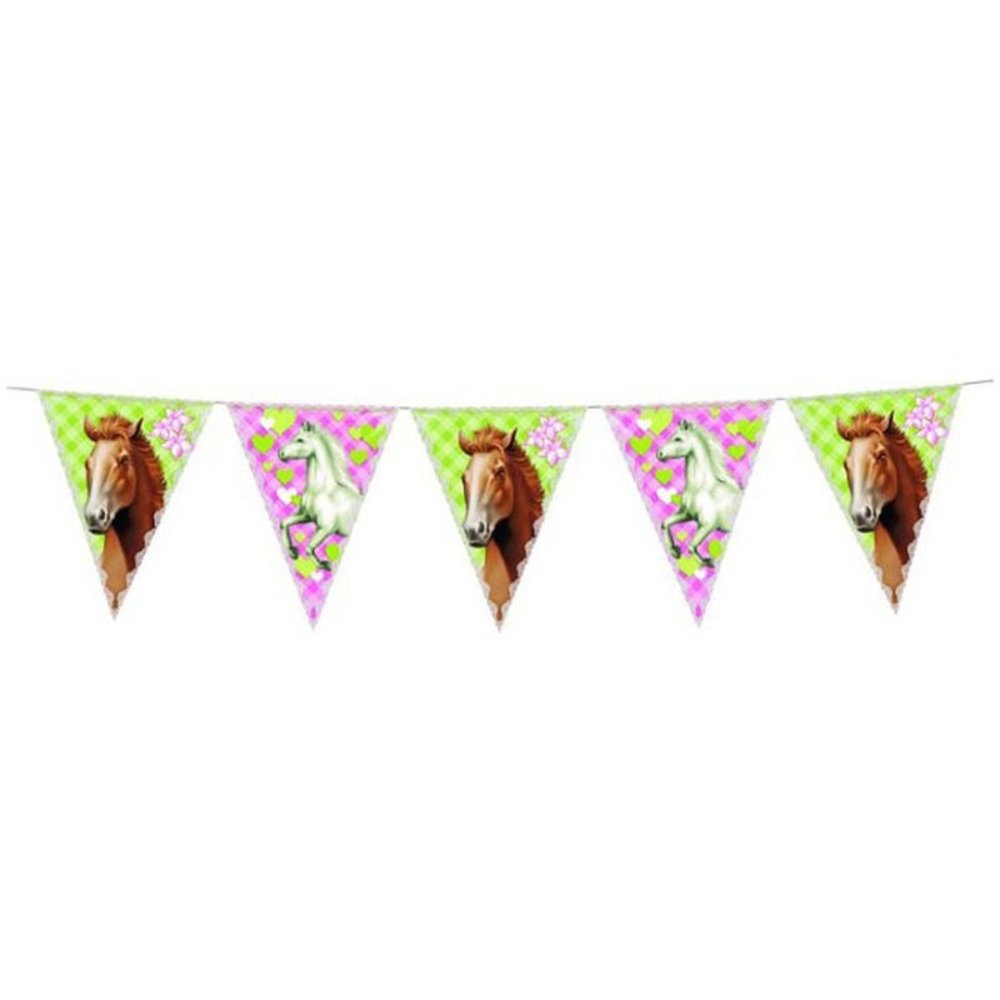 Flag Garland Pink Pony Horses | 6 m