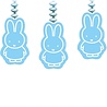 Haza - Witbaard Miffy spiral decoration for a boy's birth, 3 pieces Haza - Witbaard Miffy spiral decoration for a boy's birth, 3 pieces