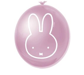 Haza - Witbaard Ballon Nijntje geboorte meisje 6 stuks Haza - Witbaard Ballon Nijntje geboorte meisje 6 stuks