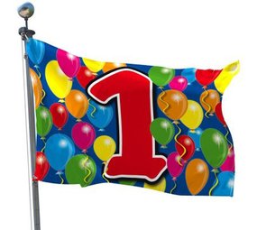 Folat Vlag 1 jaar 60x90cm | per stuk