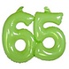 Folat Numéro 65 gonflable vert citron transparent