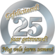 Paper Dreams Türschild „25 Jahre verheiratet“, Verkehrsschild, 50 cm | pro Stück