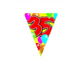 Folat Guirlande de drapeaux double face 35 ans | 10 mètres