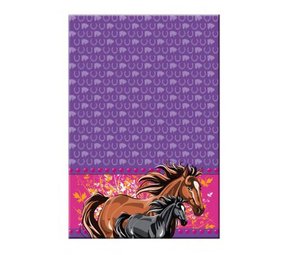 Folat Nappe tendance à motif chevaux 130 x 180 cm | à l'unité