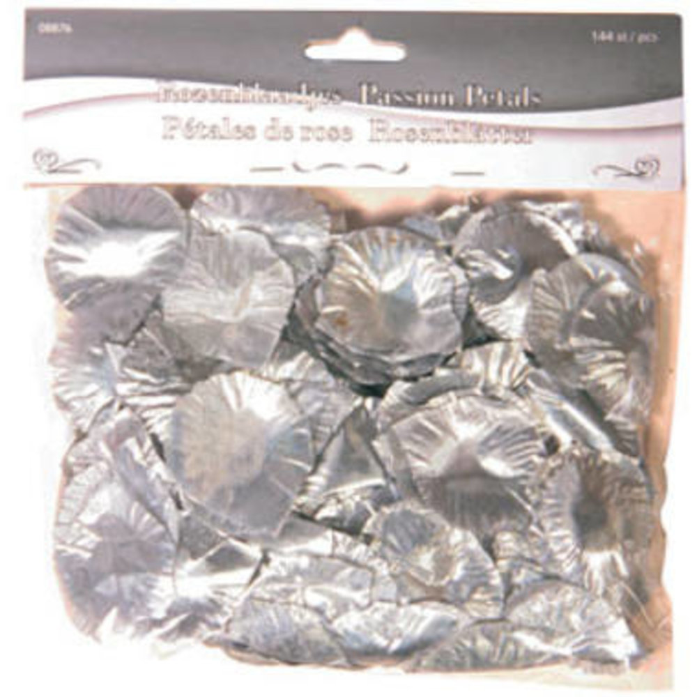 WeFiesta Luxury silver rose petals | 144 pieces