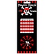 J'adore les bougies Pirates avec support, lot de 12.