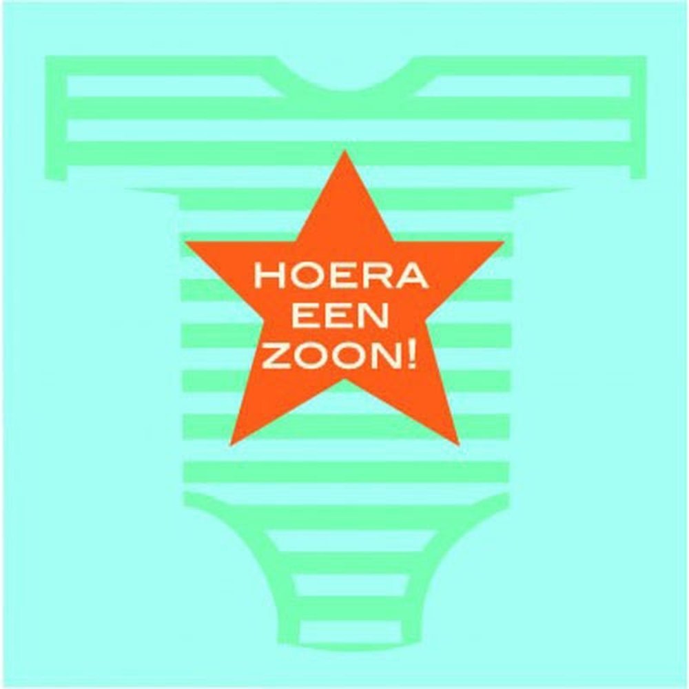 Serviettes Hourra pour un fils 33x33cm | 20 pièces