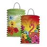 Boland Lampion set Hawai roze flamingo 2 stuks Boland Lampion set Hawai roze flamingo 2 stuks