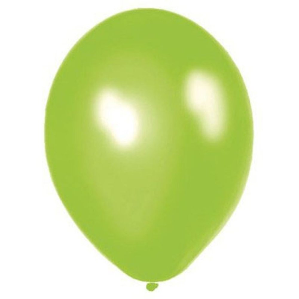 WeFiesta Lime Green Metallic Balloons 30cm | 10 or 100 pieces