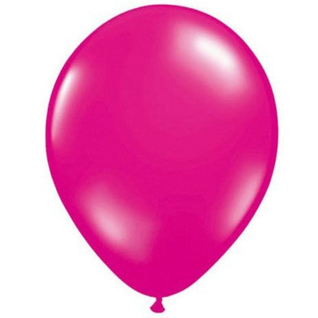 WeFiesta Ballons métallisés rose fuchsia 30 cm | 10, 25, 50, 100 pièces