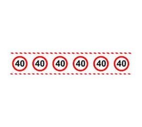 Folat Barrier Tape Traffic Sign 40 Years | 15 meters
