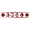 Folat Absperrband-Verkehrsschild 40 Jahre | 15 Meter