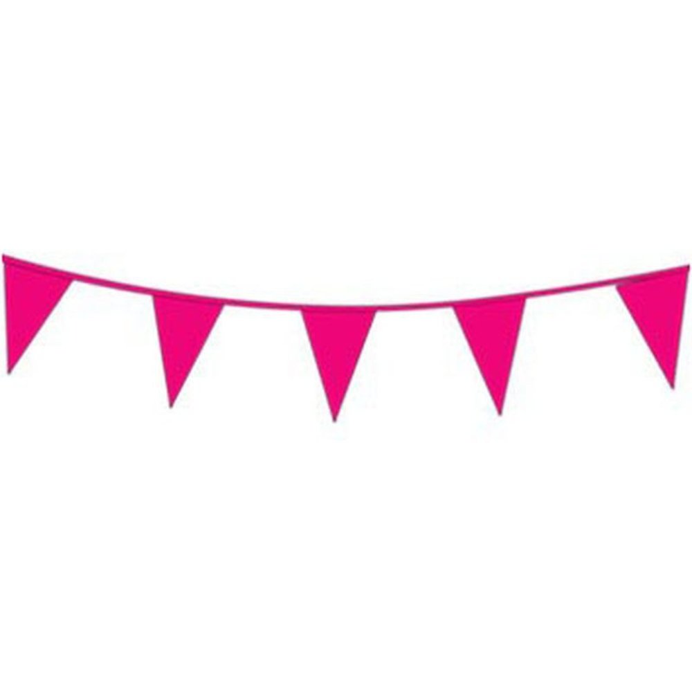 Paper Dreams Flaggengirlande in leuchtendem Pink und Fuchsia | 10 Meter