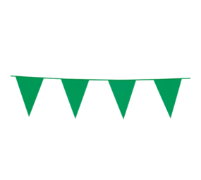 klok Monteur Vrijstelling Groene vlaggenlijn slinger 10m | Tuf Tuf feestartikelen | Tuf-Tuf Nederland