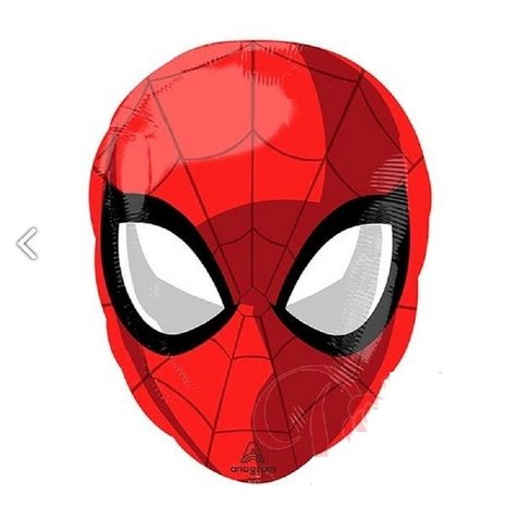 Riethmüller Tête de Spiderman en ballon gonflé à l'hélium | 43 cm