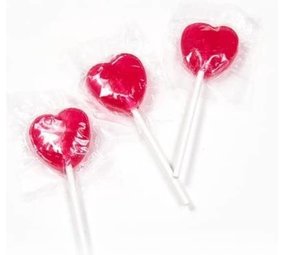 Lolly hartvorm 8 cm | per stuk Lolly hartvorm 8 cm | per stuk