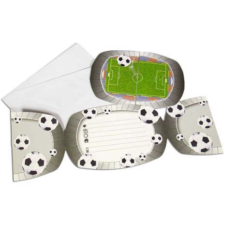 Folat Football Stadium Invitations 17x17cm | 8 pieces
