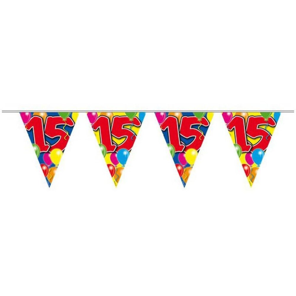 Guirlande de drapeaux double face pour le 15e anniversaire