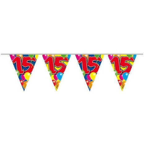 Guirlande de drapeaux double face pour le 15e anniversaire