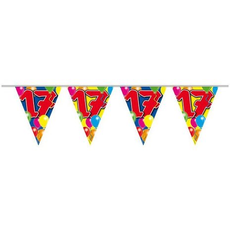 Double-sided 17th Birthday Flag Bunting Double-sided 17th Birthday Flag Bunting