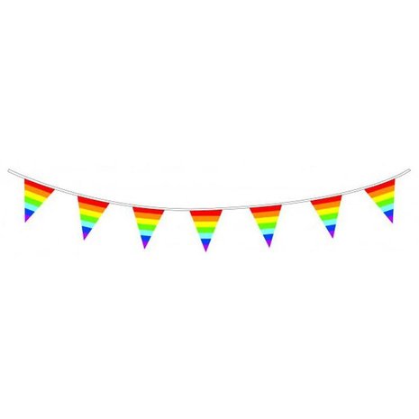 Haza - Witbaard Regenbogenflaggen-Girlande, 10 Meter | pro Stück Haza - Witbaard Regenbogenflaggen-Girlande, 10 Meter | pro Stück