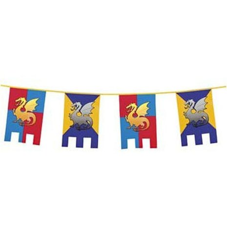 Boland Wimpelkette mit Ritter und Drache Boland Wimpelkette mit Ritter und Drache