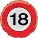 Ballon folie 18 jaar Verkeersbord Ballon folie 18 jaar Verkeersbord