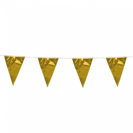 WeFiesta Gold metallic bunting | 10 meters