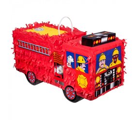 Brandweerauto 3D Pinata 43x24x18cm | per stuk Brandweerauto 3D Pinata 43x24x18cm | per stuk