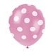 Unique Party Pink Balloons with White Dots 30cm | 6 pieces