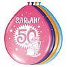 Folat 50. Geburtstagsballons Sarah 30 cm | 8 Stück