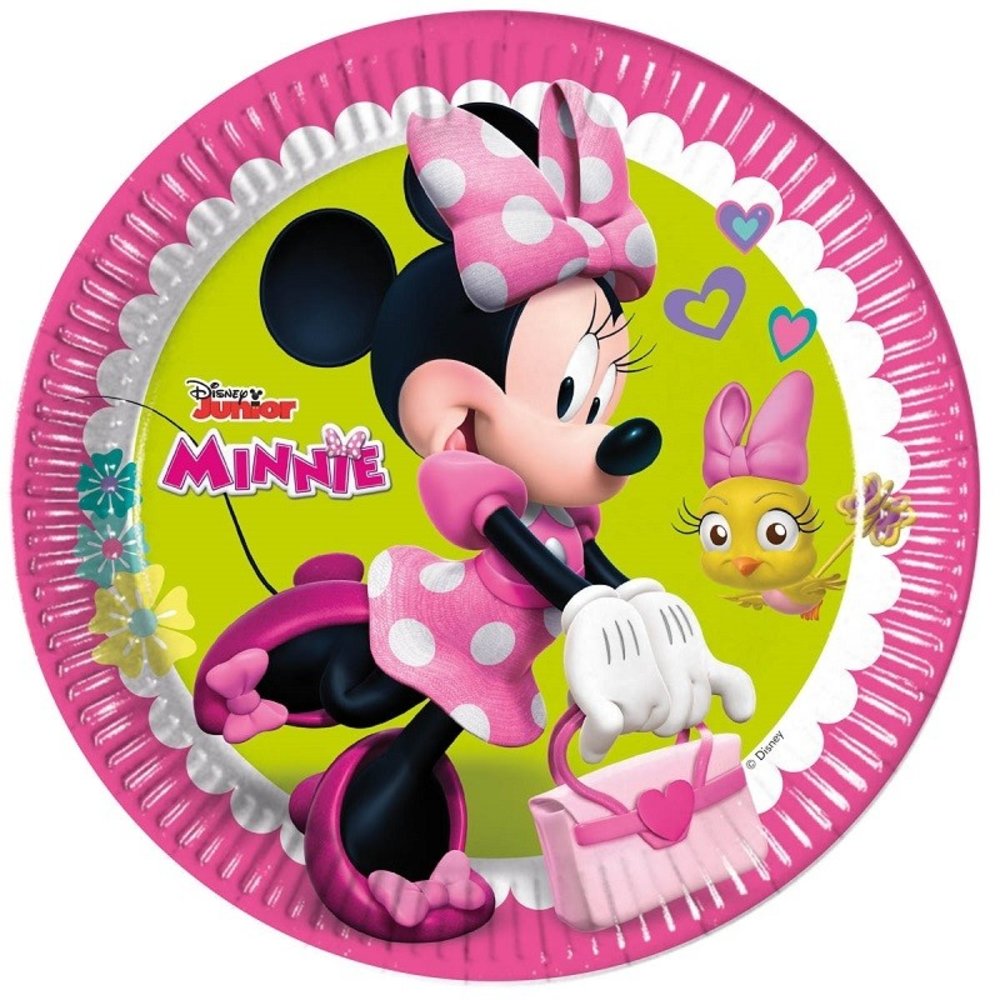 Procos Party Minnie Maus „Happy Helpers“-Teller, 23 cm | 8 Stück