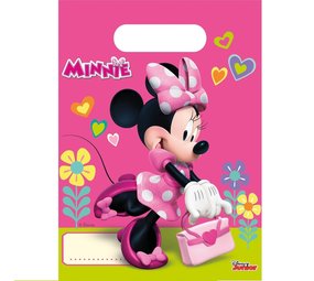 WeFiesta Sachet de fête Minnie Mouse rose citron vert, 6 pièces