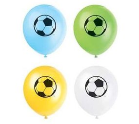 Unique Party Ballons de football colorés 30 cm | 8 pièces