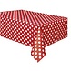 Unique Party Tischdecke Rot mit weißen Punkten 137x274cm | pro Stück
