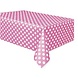 Unique Party Hot Pink Tablecloth with White Dots 137x274cm | per piece