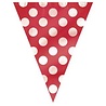 Red bunting with white dots | 3.6 meters Red bunting with white dots | 3.6 meters