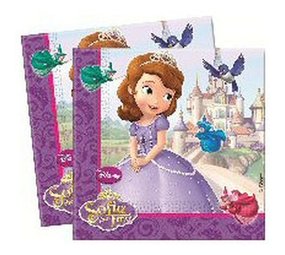 Procos Party Servetten Disney Sofia the First 33x33cm | 20 stuks Procos Party Servetten Disney Sofia the First 33x33cm | 20 stuks