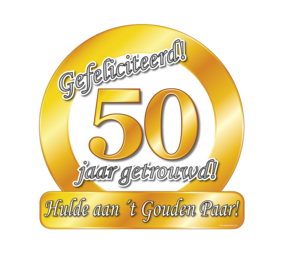 Paper Dreams Huldeschild 50 jaar getrouwd Paper Dreams Huldeschild 50 jaar getrouwd