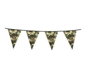 Boland Guirlande de drapeaux camouflage vert foncé | 6 mètres Boland Guirlande de drapeaux camouflage vert foncé | 6 mètres