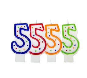 Folat Kerze 5 gesprenkelt