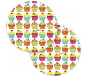 Haza - Witbaard Bord Yummie CupCake 23cm | 8 stuks Haza - Witbaard Bord Yummie CupCake 23cm | 8 stuks