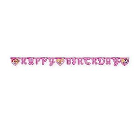 Happy Birthday Disney Princess letter garland with hearts 1.75m