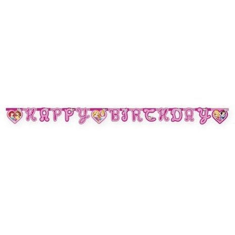 Disney-Prinzessinnen-Buchstabengirlande zum Geburtstag mit Herzen, 1,75 m Disney-Prinzessinnen-Buchstabengirlande zum Geburtstag mit Herzen, 1,75 m