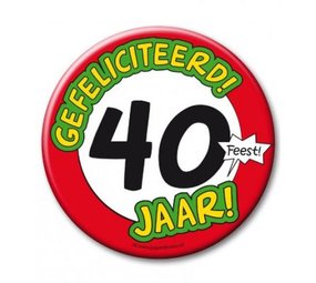 Paper Dreams Button XL 40 Jahre Verkehrsschild | pro Stück Paper Dreams Button XL 40 Jahre Verkehrsschild | pro Stück