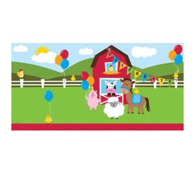 Creative Converting Tischdecke mit Bauernhoftiermotiven, 137 x 274 cm | pro Stück