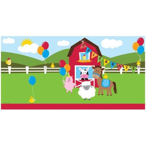 Creative Converting Farm Animals Tablecloth 137x274cm | per piece