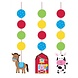 Creative Converting Farm Animals Hanging Decoration 3 Pieces
