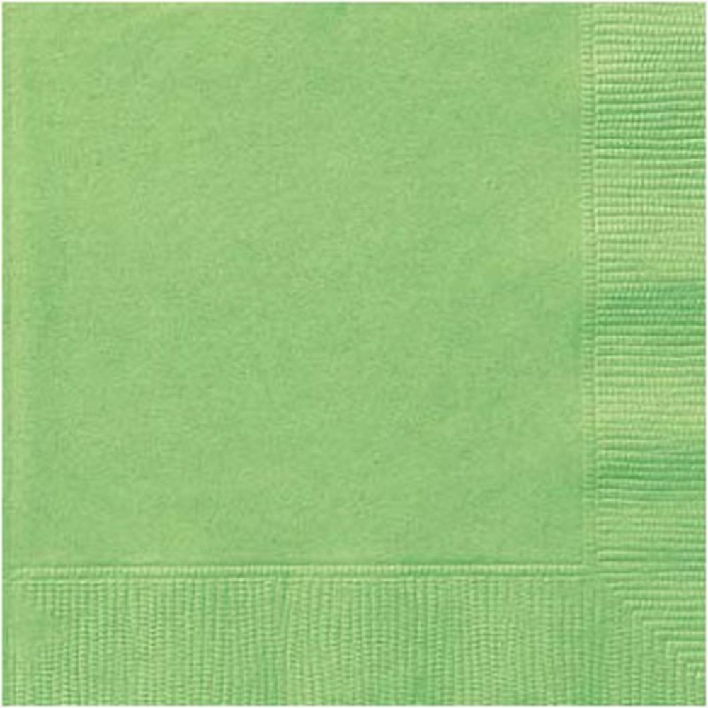 Unique Party Lime Groene Servetten 33x33cm | 20 stuks Unique Party Lime Groene Servetten 33x33cm | 20 stuks