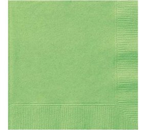 Unique Party Lime Groene Servetten 33x33cm | 20 stuks Unique Party Lime Groene Servetten 33x33cm | 20 stuks